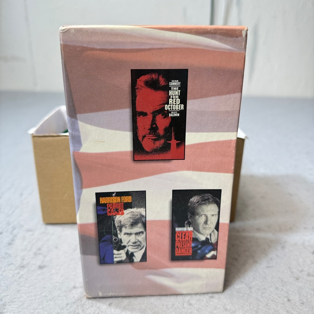 Paramount Tom Clancy Jack Ryan VHS Set 3 Movies Multicolor Good Box Set Thriller